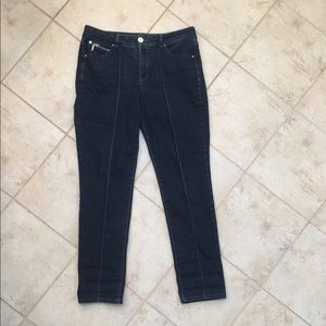 Style and Company tummy control dark blue jeans